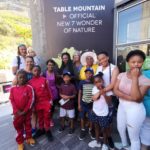 The godchildren with their families and us on Table Mountain