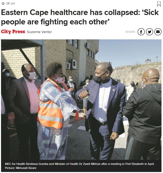 Eastern Cape healthcare has collapsed